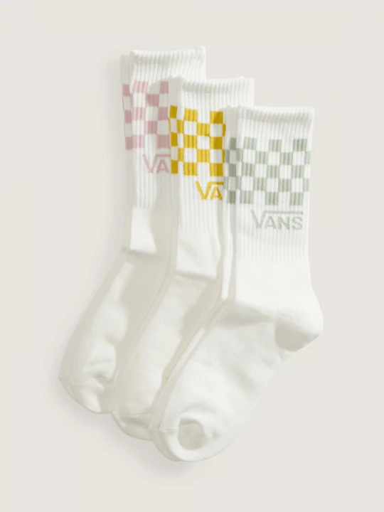 Obrázek produktu Vans - Classic Check Crew Socks (3 Pairs), Man, White, Size: L (42.5-47​)