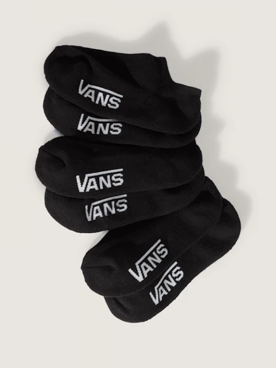 Obrázek produktu Vans - Kids Classic Kick Socks (3 Pairs), Black, Size: XS (31-34)