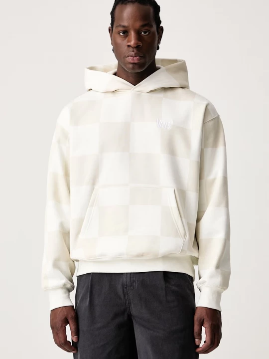 Obrázek produktu Vans mikina kapucí pánská bavlnou Tonal Check Stretch Log béžová