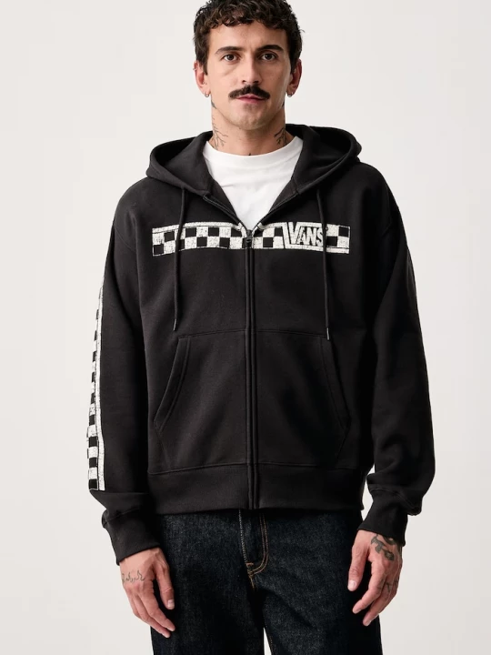 Obrázek produktu Vans rozepínací mikina kapucí pánská bavlnou Racing Full Zip černá