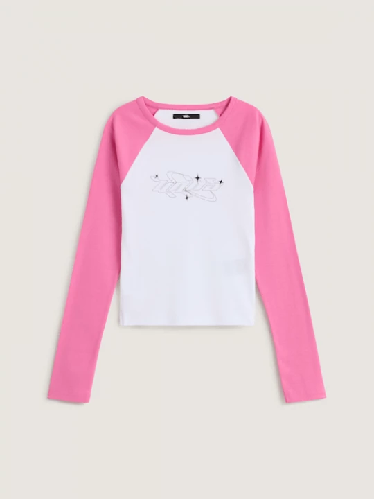 Obrázek produktu Vans - Y2K Star Raglan Long Sleeve T-Shirt, Woman, Pink