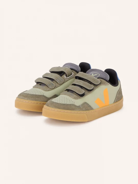 Obrázek produktu Veja Sneakersy Small V-90 světle zelená / oranžová / olivová