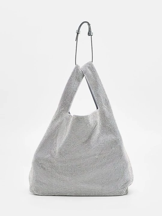 Obrázek produktu Velká kabelka Emporio Armani stříbrná barva