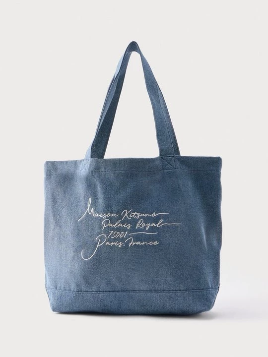 Obrázek produktu Velká kabelka Maison Kitsuné tmavomodrý denim