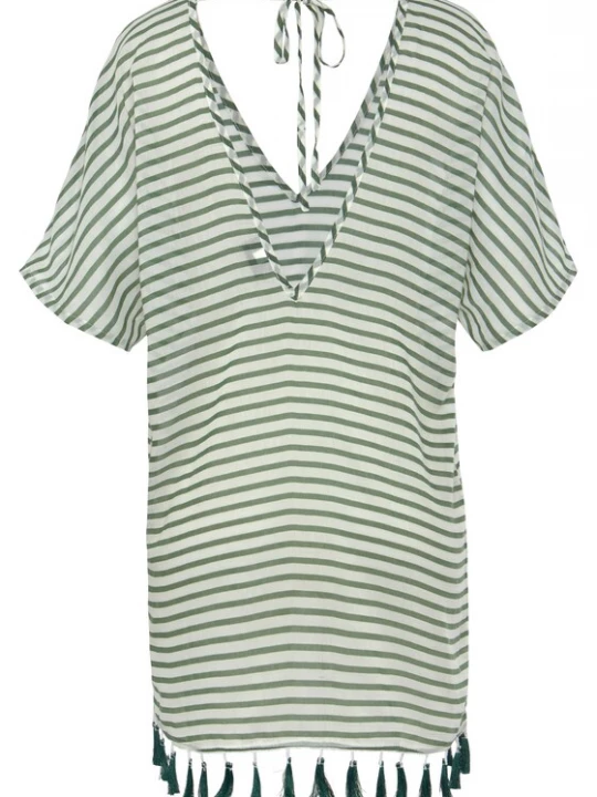 Obrázek produktu VENICE BEACH Plážové šaty khaki / bílá