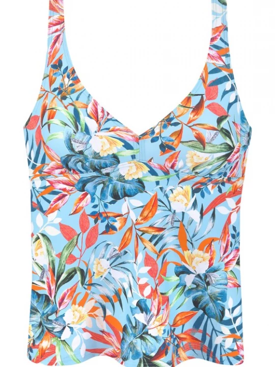 Obrázek produktu VENICE BEACH Tankiny top  modrá / světlemodrá / oranžová / lososová