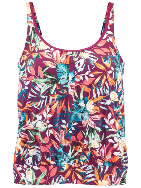 Obrázek produktu VENICE BEACH Tankiny top smaragdová / vínově červená / světle červená / bílá