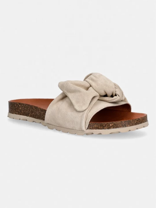 Obrázek produktu Verbenas pantofle s odkrytými prsty dámské semišové ROXY VELOUR béžová