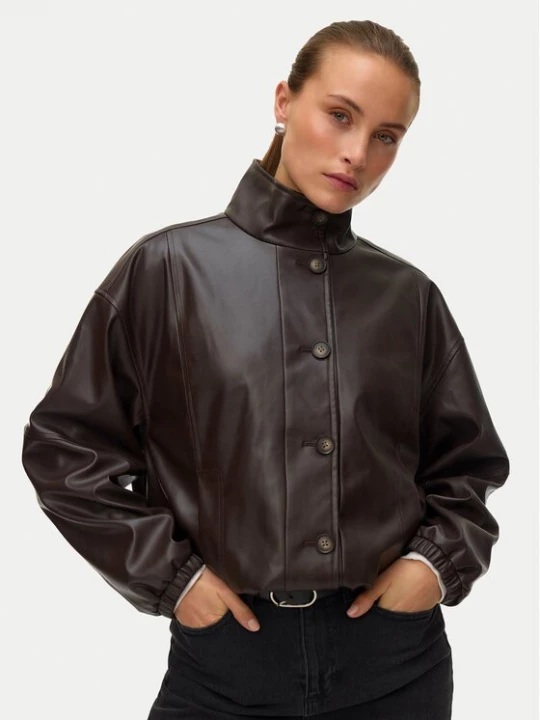 Obrázek produktu Vero Moda Bunda z imitace kůže Polly 10344161 Hnědá Relaxed Fit