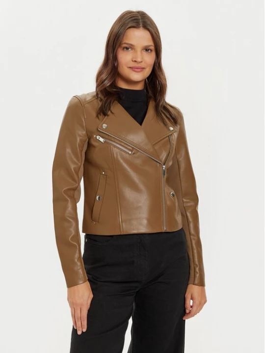 Obrázek produktu Vero Moda Bunda z imitace kůže Riley 10302441 Hnědá Slim Fit