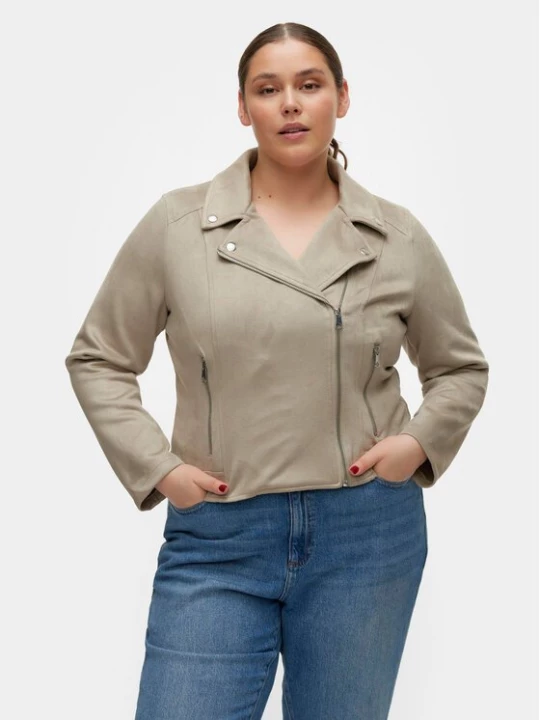 Obrázek produktu Vero Moda Curve Bunda z imitace kůže Jose 10308583 Šedá Slim Fit