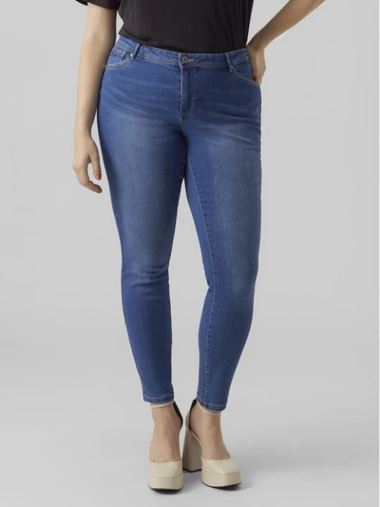 Obrázek produktu Vero Moda Curve Jeansy Fanya 10287061 Modrá Slim Fit