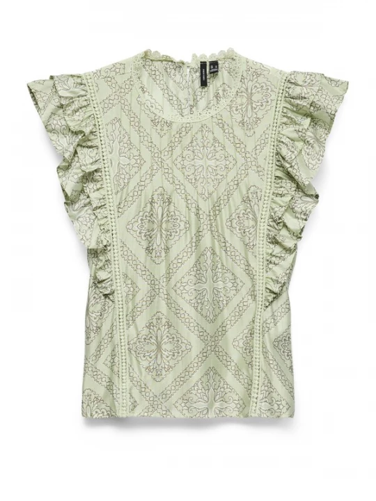 Obrázek produktu VERO MODA Halenka 'VMBLISS' olivová / pastelově zelená / offwhite