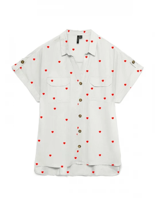 Obrázek produktu VERO MODA Halenka 'VMBUMPY' tmavě červená / bílá