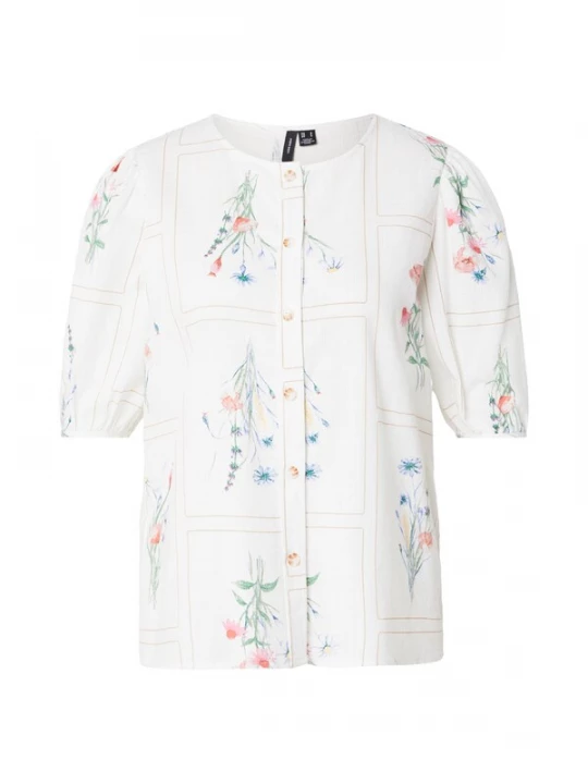Obrázek produktu VERO MODA Halenka 'VMJAMIE ELSE' azurová / zelená / světle růžová / přírodní bílá