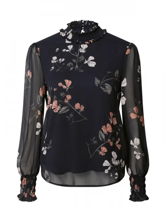 Obrázek produktu VERO MODA Halenka 'VMSMILLA' noční modrá / šedá / starorůžová / bílá
