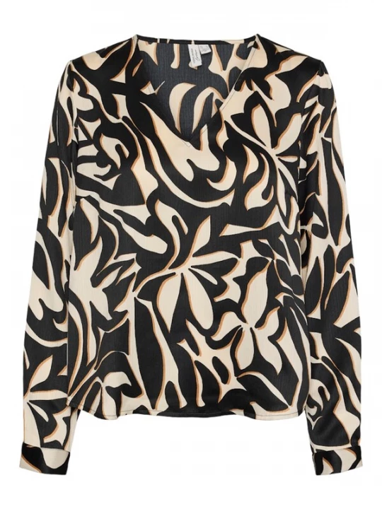 Obrázek produktu VERO MODA Halenka 'VMVEGA' béžová / světle hnědá / černá