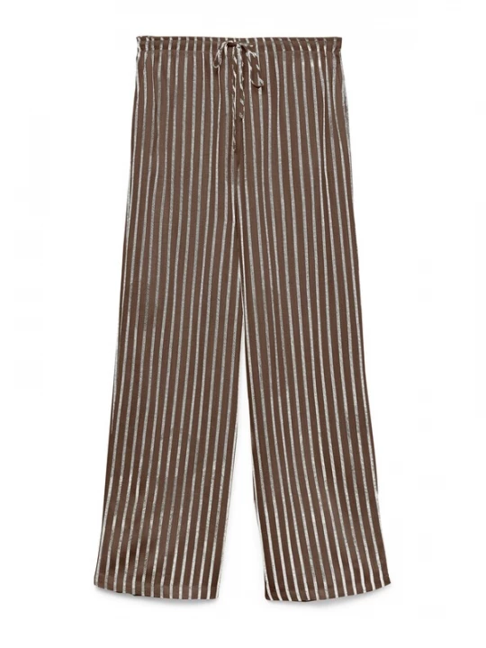 Obrázek produktu VERO MODA Kalhoty 'VMRosie' čokoládová / bílá