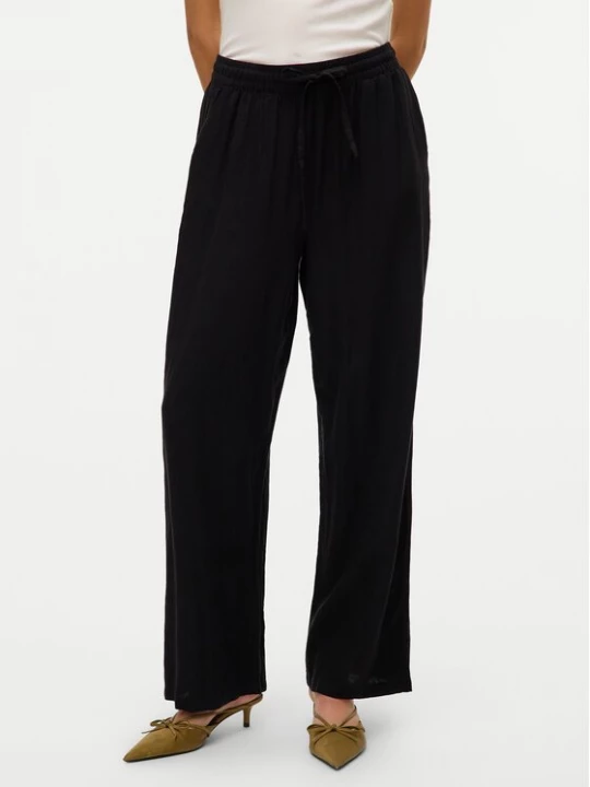 Obrázek produktu Vero Moda Kalhoty z materiálu Linn 10305091 Černá Loose Fit