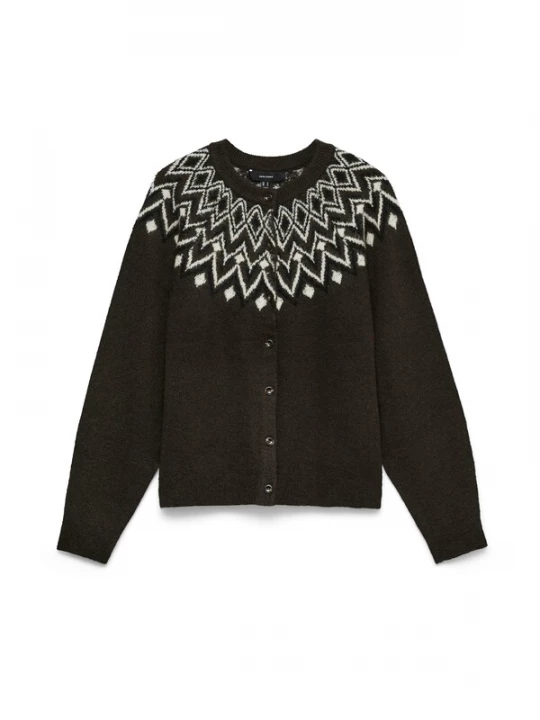 Obrázek produktu VERO MODA Kardigan 'VMKARLA' čokoládová / bílá