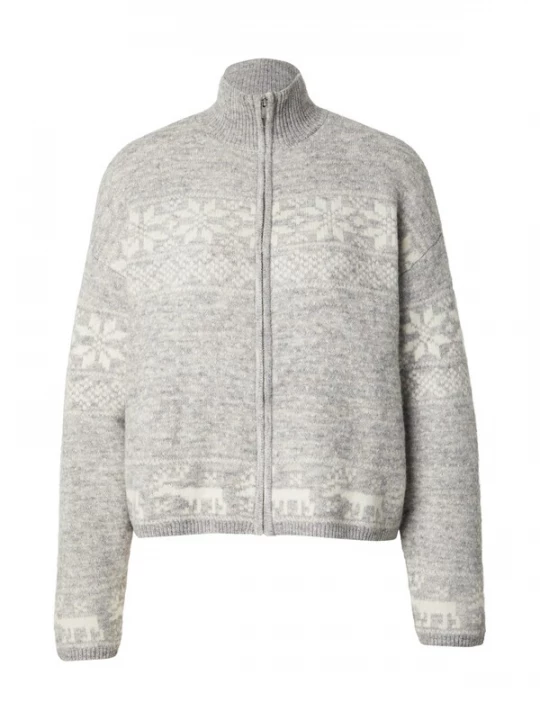 Obrázek produktu VERO MODA Kardigan 'VMSANTANORDIC' světle šedá / bílá