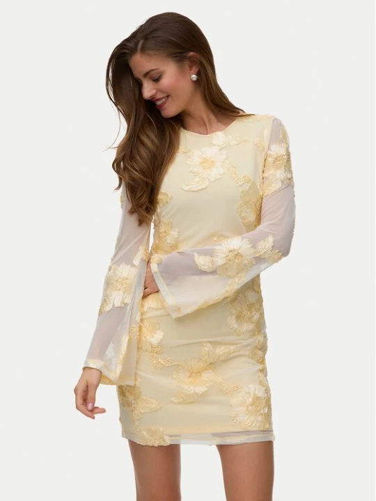 Obrázek produktu Vero Moda Koktejlové šaty Quinn 10348613 Žlutá Regular Fit