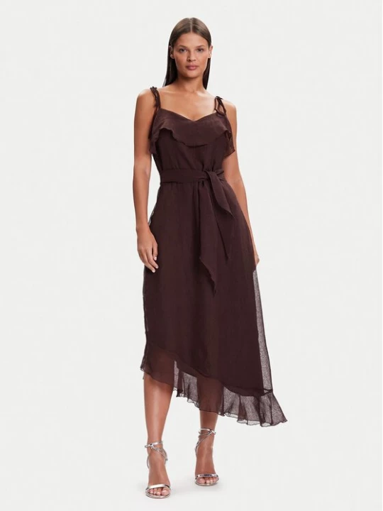 Obrázek produktu Vero Moda Koktejlové šaty Sabrina 10344471 Hnědá Regular Fit