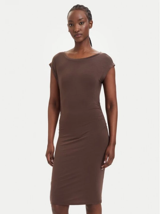 Obrázek produktu Vero Moda Koktejlové šaty Sarah 10346941 Tmavě hnědá Slim Fit