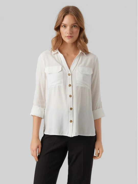 Obrázek produktu Vero Moda Košile Bumpy 10275283 Bílá Regular Fit