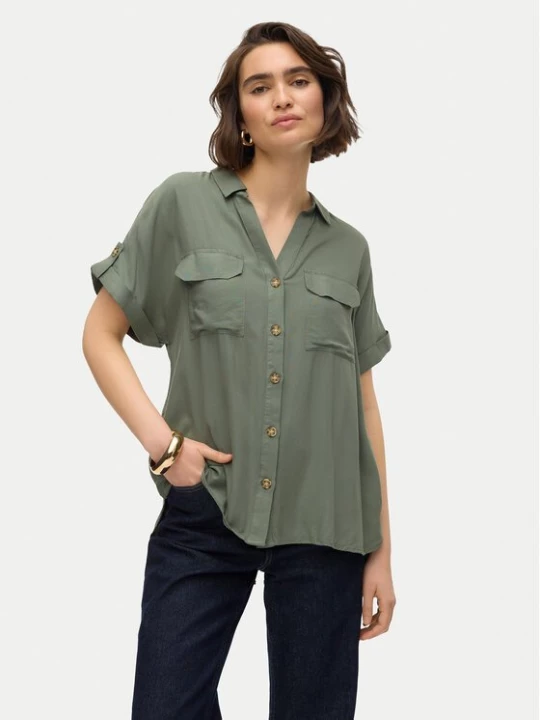 Obrázek produktu Vero Moda Košile Bumpy 10310139 Zelená Regular Fit