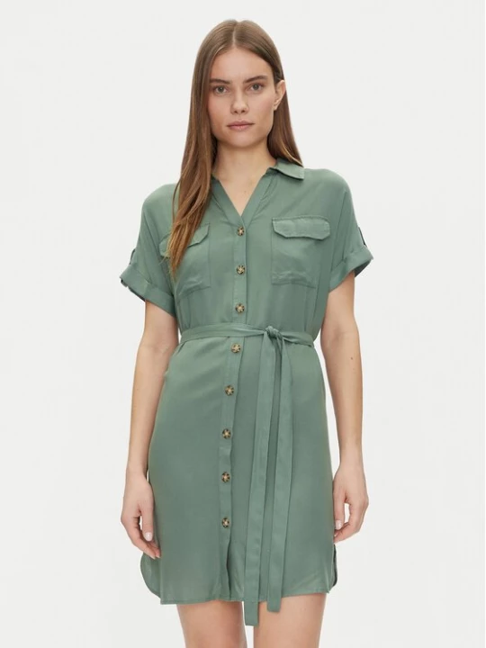 Obrázek produktu Vero Moda Košilové šaty Bumpy 10325828 Zelená Loose Fit