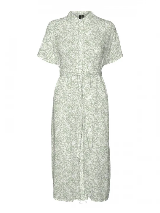 Obrázek produktu VERO MODA Košilové šaty 'Menny' khaki / bílá