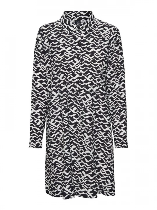 Obrázek produktu VERO MODA Košilové šaty 'Sissi' černá / bílá