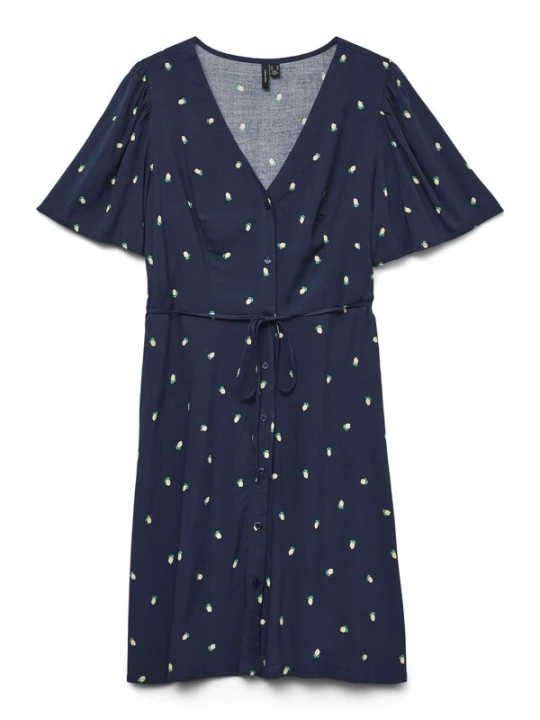 Obrázek produktu VERO MODA Košilové šaty 'VMALBA' námořnická modř / žlutá / tmavě zelená