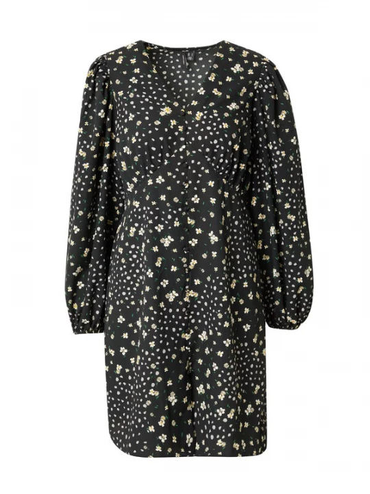 Obrázek produktu VERO MODA Košilové šaty 'VMALEA' šafrán / zelená / černá / bílá