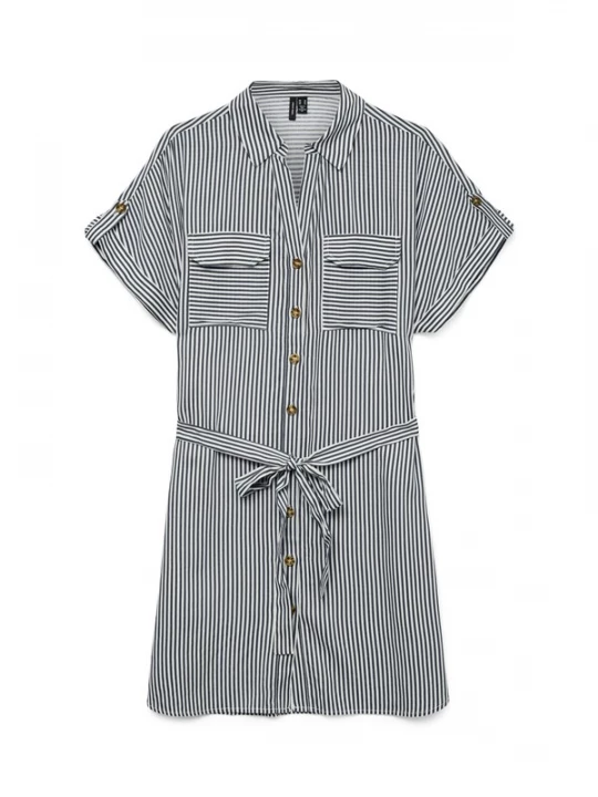Obrázek produktu VERO MODA Košilové šaty 'VMBumpy'  modrá / bílá