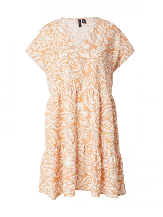 Obrázek produktu VERO MODA Letní šaty 'NETHE' béžová / tmavě béžová / oranžová