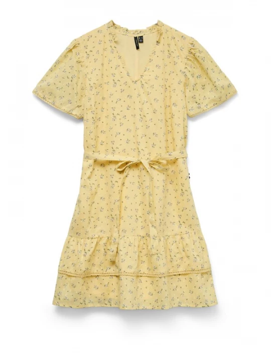 Obrázek produktu VERO MODA Letní šaty 'VMTrine' pastelově žlutá / olivová / šeříková
