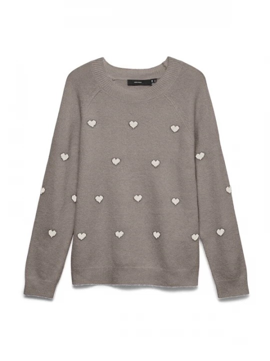 Obrázek produktu Vero Moda Maternity Svetr 'VMMDoffy' šedobéžová / bílá