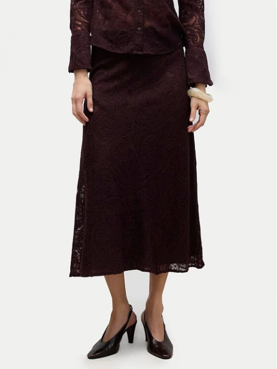 Obrázek produktu Vero Moda Midi sukně Urshila 10336946 Bordó Regular Fit