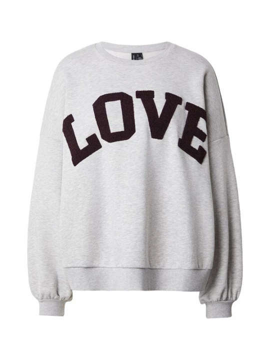 Obrázek produktu VERO MODA Mikina 'VMCiao Bella' šedý melír / tmavě červená