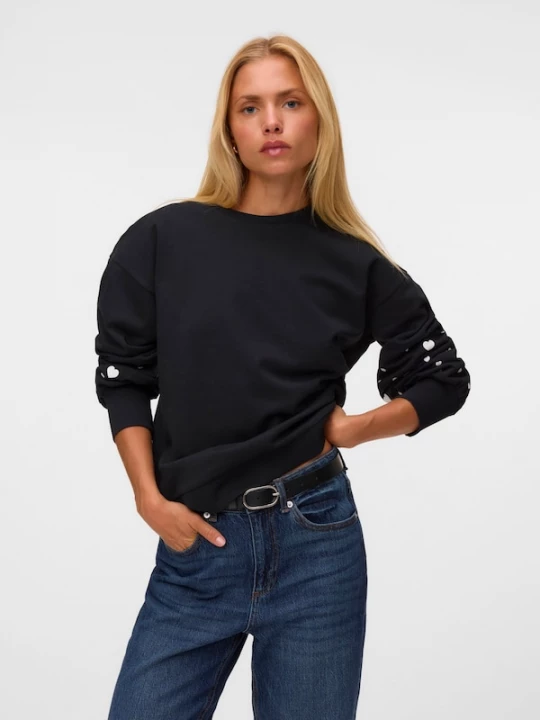 Obrázek produktu VERO MODA Mikina 'VMLILJE' černá / bílá