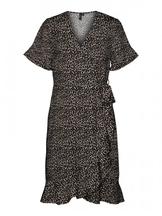 Obrázek produktu VERO MODA Šaty 'Henna' béžová / hnědá / černá