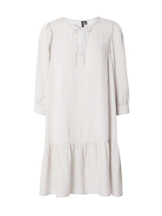 Obrázek produktu VERO MODA Šaty 'VMBUMPY' tmavě béžová / bílá