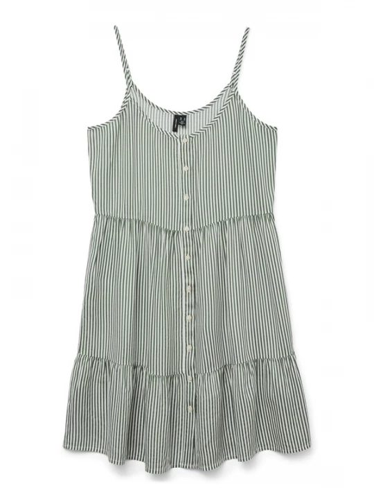 Obrázek produktu VERO MODA Šaty 'VMBumpy'  tmavě zelená / bílá