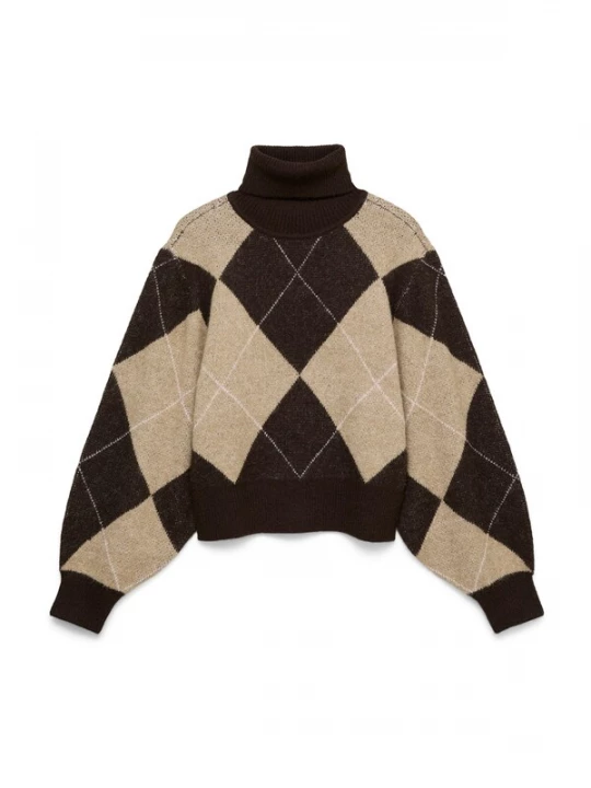 Obrázek produktu VERO MODA Svetr 'VMDarla' čokoládová / cappuccino / bílá