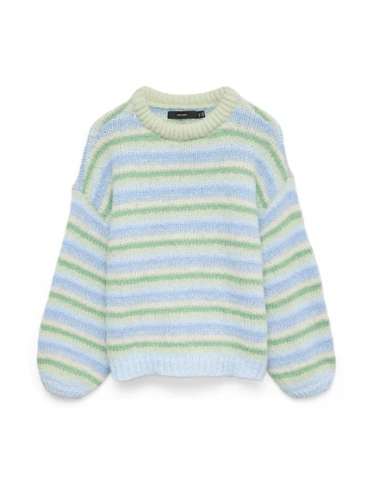 Obrázek produktu VERO MODA Svetr 'VMMaybe' krémová / světlemodrá / zelená / pastelově zelená