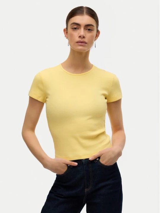 Obrázek produktu Vero Moda T-Shirt Chloe 10306894 Světle žlutá Tight Fit