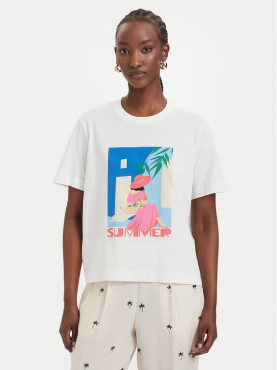 Obrázek produktu Vero Moda T-Shirt Salli Mette 10344804 Bílá Regular Fit