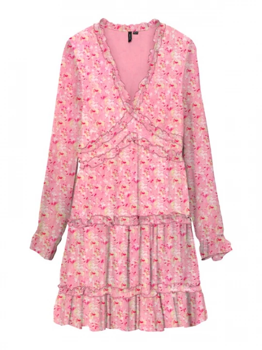 Obrázek produktu Vero Moda Tall Šaty 'VMSMILLA' limone / růžová / červená / bílá